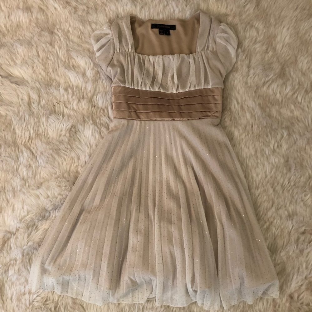 My Michelle Girls Cream and Fold Dress
